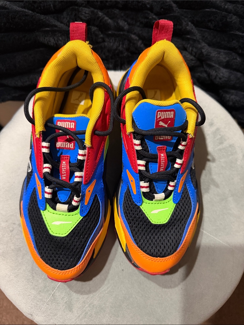 Puma Kids Colorblock Sneakers - Blue/Orange/Green/Yellow/Red/Black